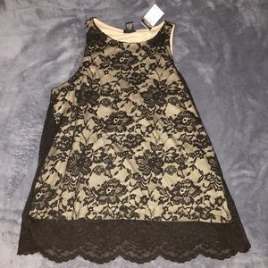 Black Lace w/ Nude undershirt NWT!